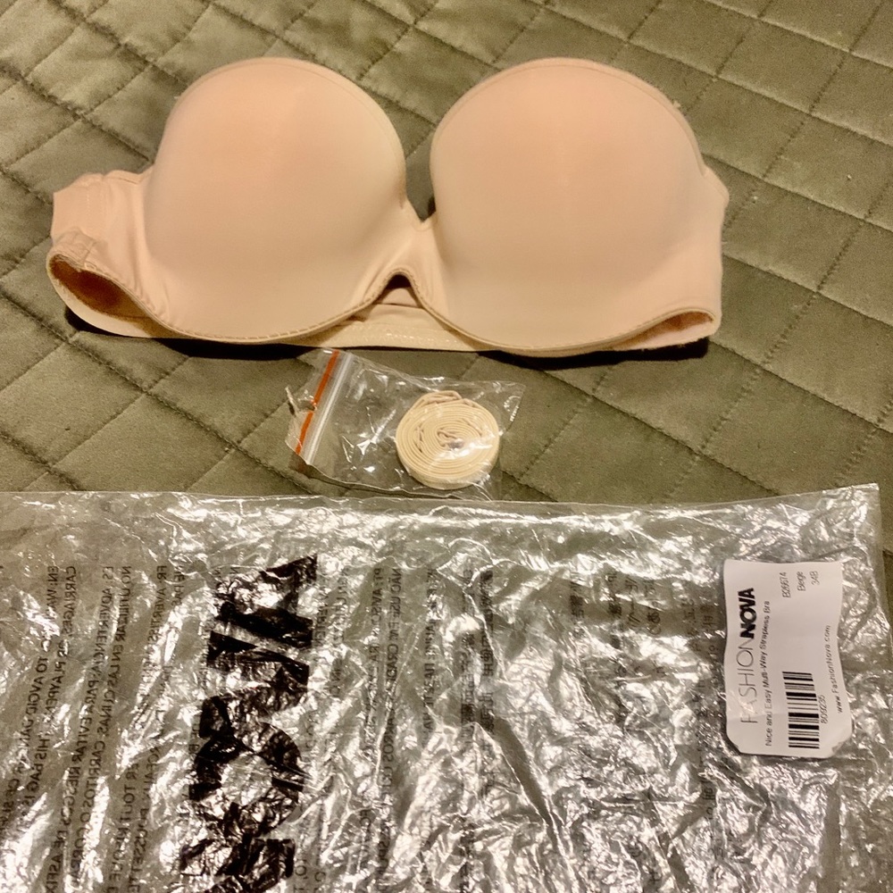 Fashion Nova Beige Convertible Bra.